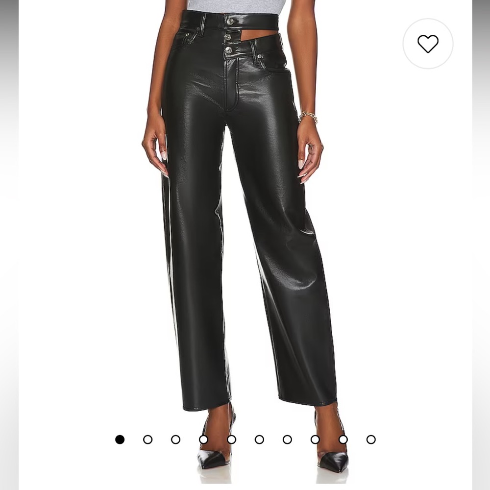 NWOT AGOLDE Recycled Leather Broken Waistband in Detox
